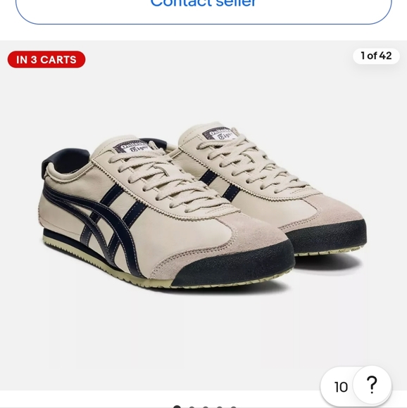 Onitsuka Tiger by Asics Beige and Black Athletic Shoes - Picture 6 of 7
